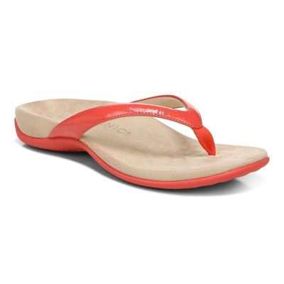 Vionic Dillon Puntera Post Sandal Rojos | 3rrWHeiD