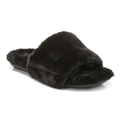Vionic Dream Plush Pantuflas Negros | H5BHVa0m