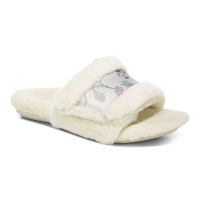 Vionic Erma Pantuflas Creme Marrom | 7tPWnnub