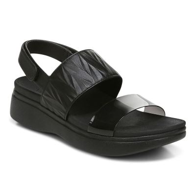 Vionic Karleen Plataforma Sandal Negros | DKerjHf4