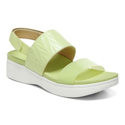 Vionic Karleen Plataforma Sandal Verdes Claro | jU41XxIZ