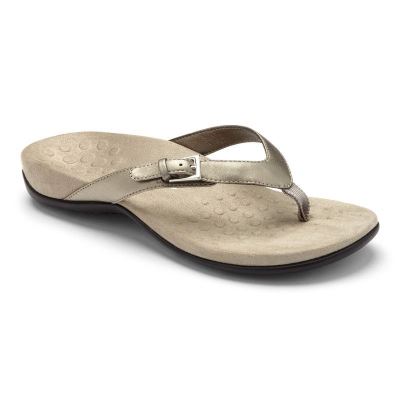 Vionic Kelby Puntera Post Sandal Plateados | QlS87FvB