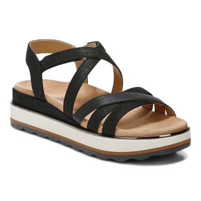 Vionic Kellyn Flatform Sandal Negros | MauitTiu
