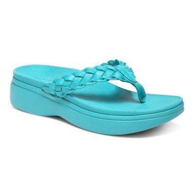 Vionic Kenji Plataforma Sandal Azules | FFHWXgZf