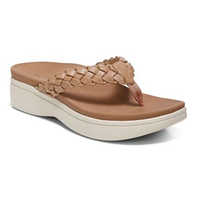 Vionic Kenji Plataforma Sandal Marrom | TdegsQNj