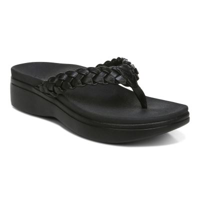 Vionic Kenji Plataforma Sandal Negros | f8ZgR06m