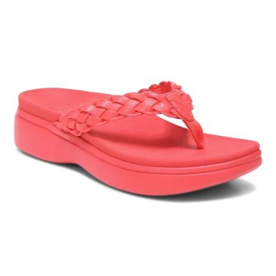 Vionic Kenji Plataforma Sandal Rojos | OPN2KQjj