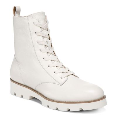 Vionic Lani Encaje-up Boot Creme | LvHaiC7y