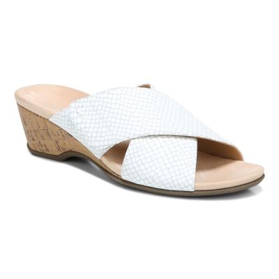 Vionic Leticia Wedge Sandal Blancos | Swuw73PM
