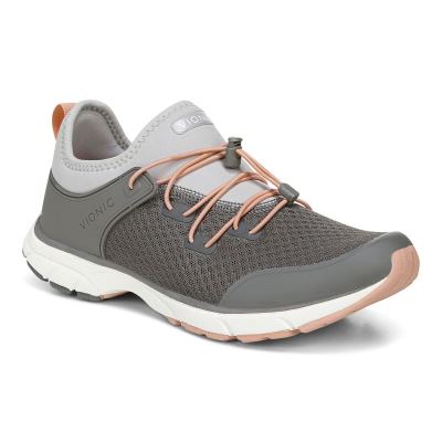 Vionic London Sneaker Grises Oscuro | Jl90kYIE