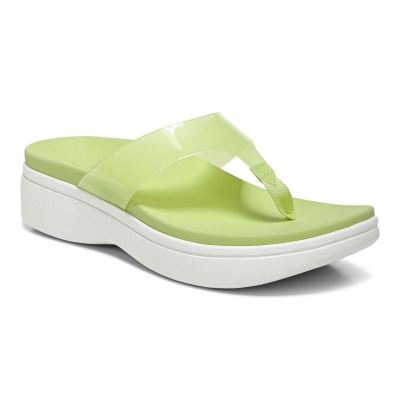 Vionic Luminous Plataforma Sandal Verdes Claro | OoNdyG44