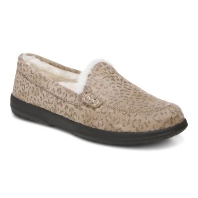 Vionic Lynez Pantuflas Marrom Leopardo | zsTCyfjp