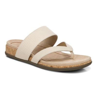 Vionic Marvina Sandal Creme | CU0w3rio