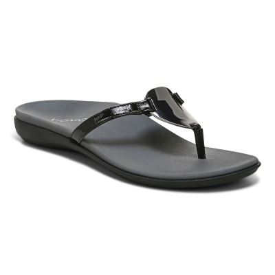 Vionic Raysa Puntera Post Sandal Negros | OKFuPzqg
