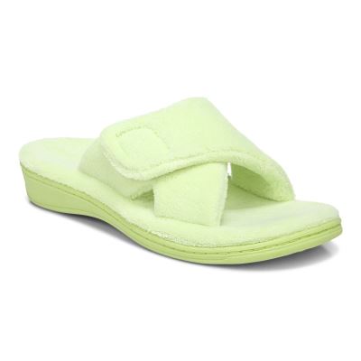 Vionic Relax Slippers Verdes Claro | ESV5nfVu