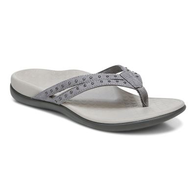 Vionic Tasha Puntera Post Sandal Grises | XTuGqs3J