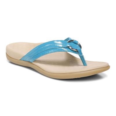Vionic Tide Aloe Puntera Post Sandal Azules | rdoRuPvA