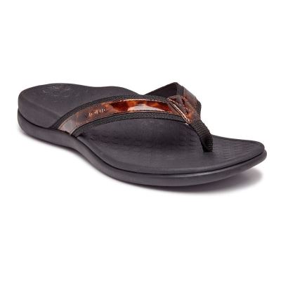 Vionic Tide II Puntera Post Sandal Negros | 9SbJsYlj