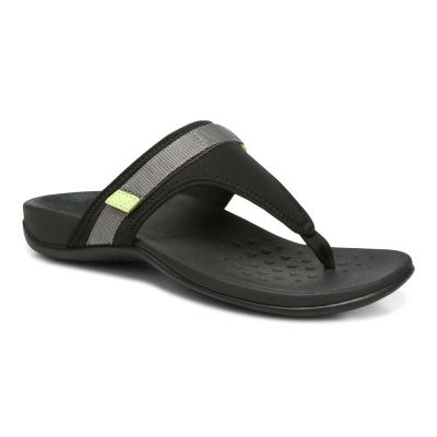 Vionic Tiffany Puntera Post Sandal Negros | bS4qgHJs