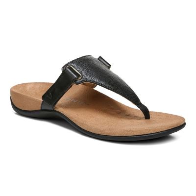 Vionic Wanda T-Correa Sandal Negros | tZwyIq3d