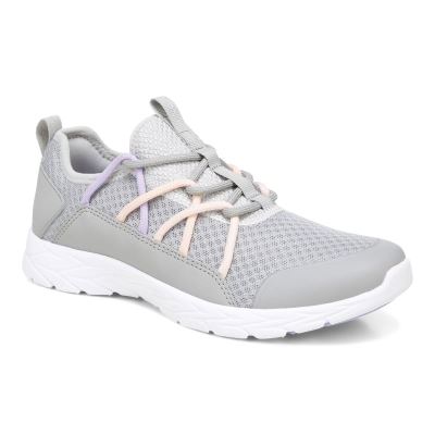 Vionic Zeliya Encaje Up Sneaker Grises | yb0ZyNi5